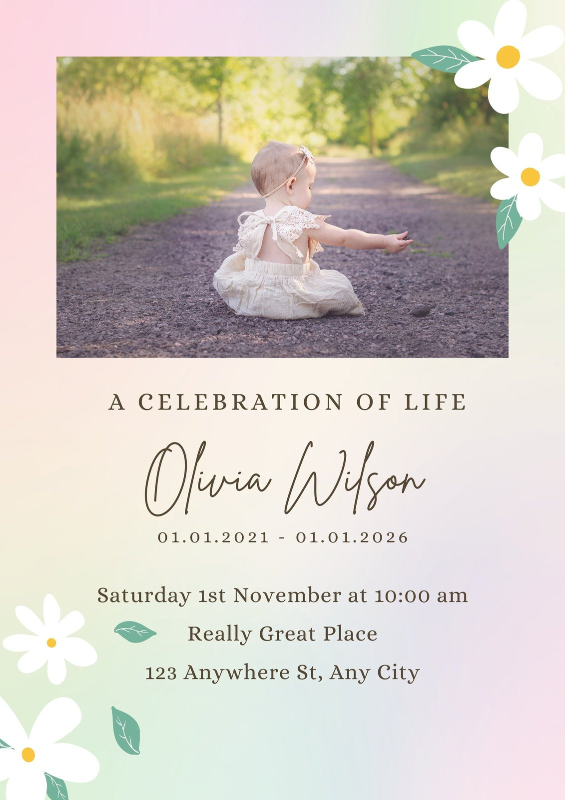 Free And Customizable Celebration Of Life Templates | Canva for Celebration of Life Flyer Templates Free