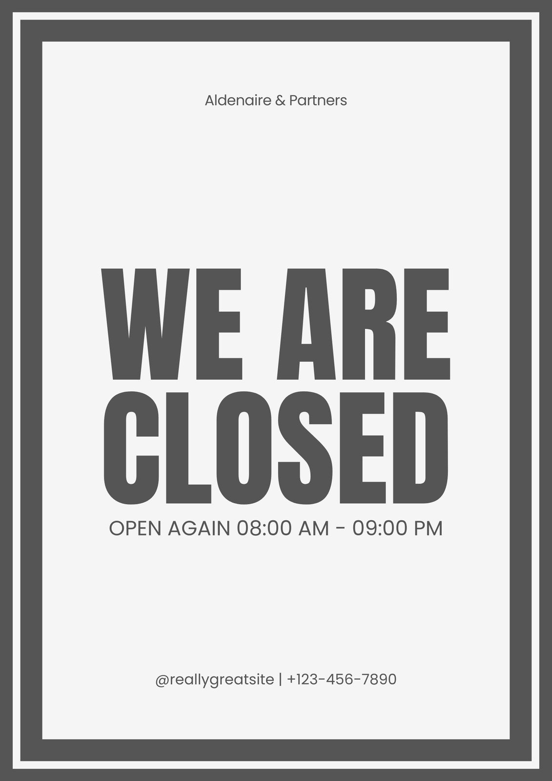 Free And Customizable Closed Templates in Free Printable Closed Signs