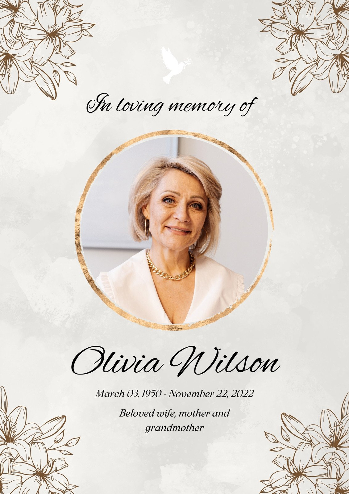 Free And Customizable Funeral Templates with Free Funeral Mass Booklet Template
