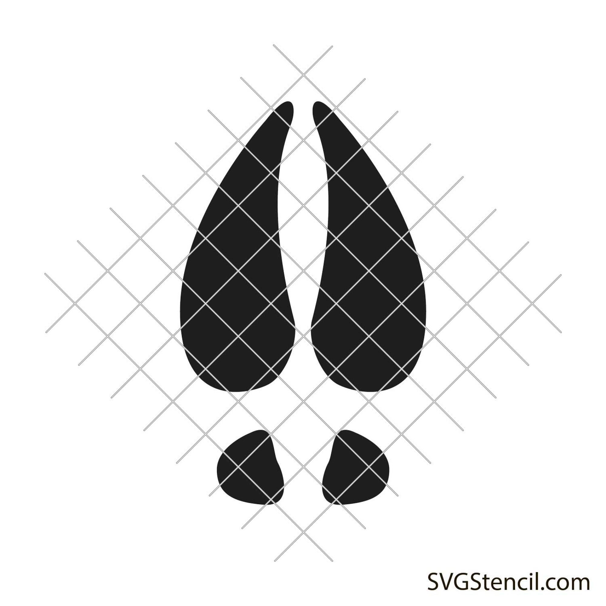 Free Animal Tracks Svg |Deer Footprints Svg |Deer Track Svg inside Printable Deer Track Stencils