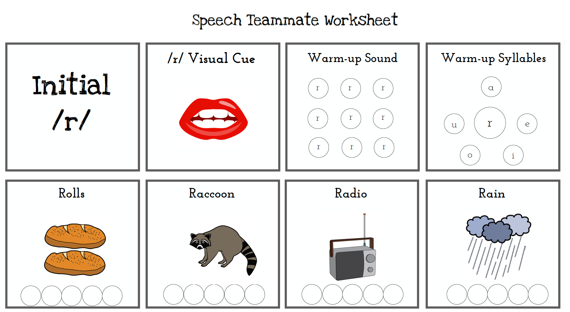 Free Articulation Worksheets for Free Articulation Printables