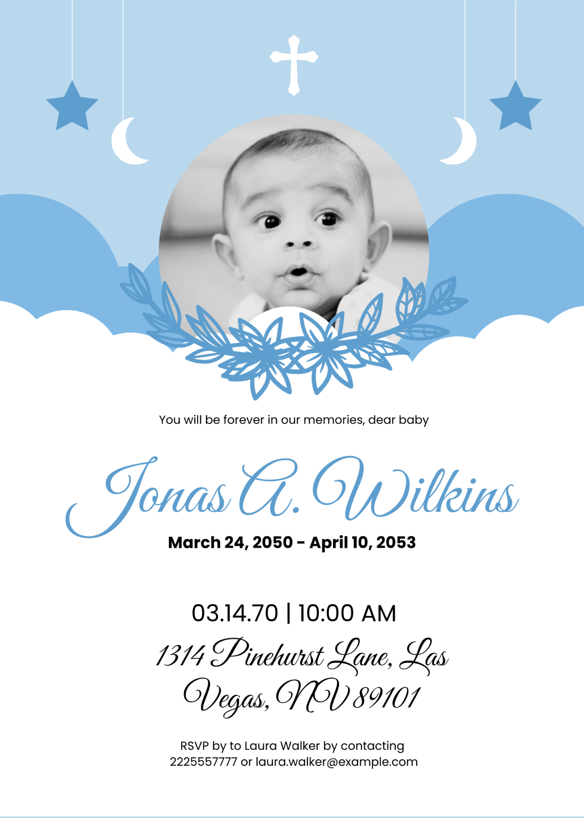 Free Baby Funeral Template To Edit Online pertaining to Free Baby Obituary Template