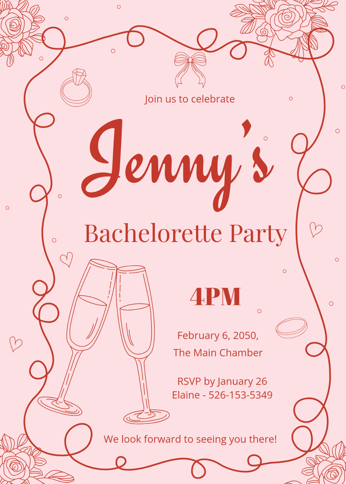 Free Bachelorette Invitation Templates, Editable And Printable intended for Free Hen Party Templates