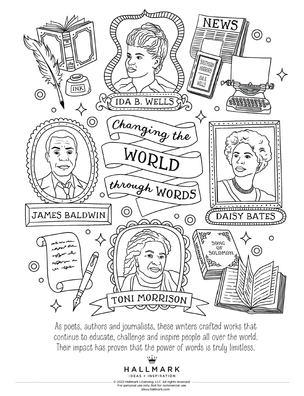 Free Black History Month Coloring Pages To Celebrate With The in Black History Month Activities Free Printables