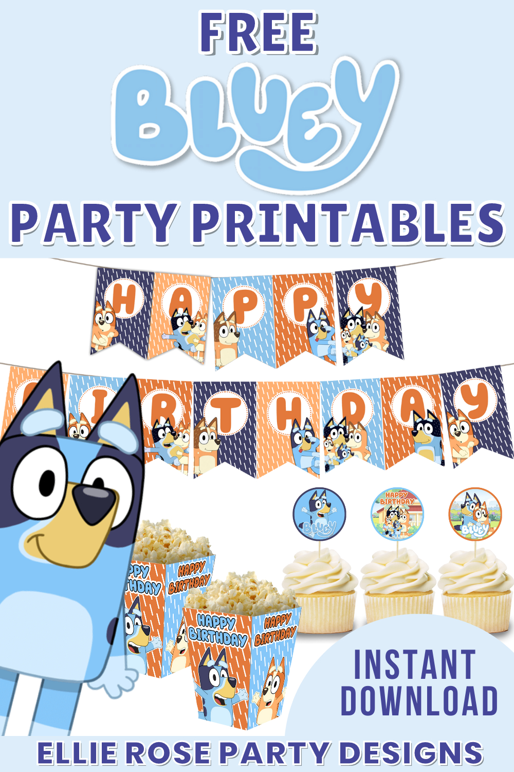 Free Bluey Party Printable Ideas | Ellierosepartydesigns with regard to Bluey Free Printables