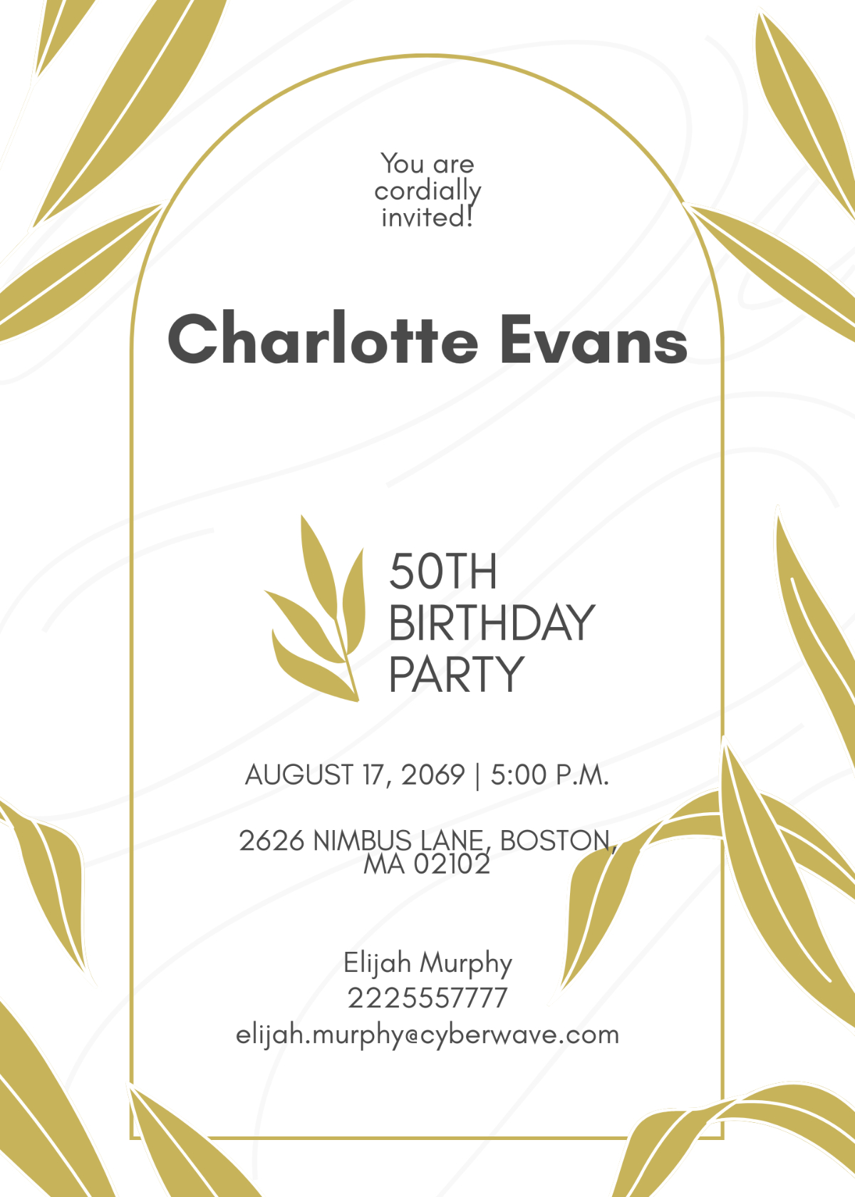 Free Border 50Th Birthday Invitation Template To Edit Online with regard to Free Printable 50th Birthday Borders