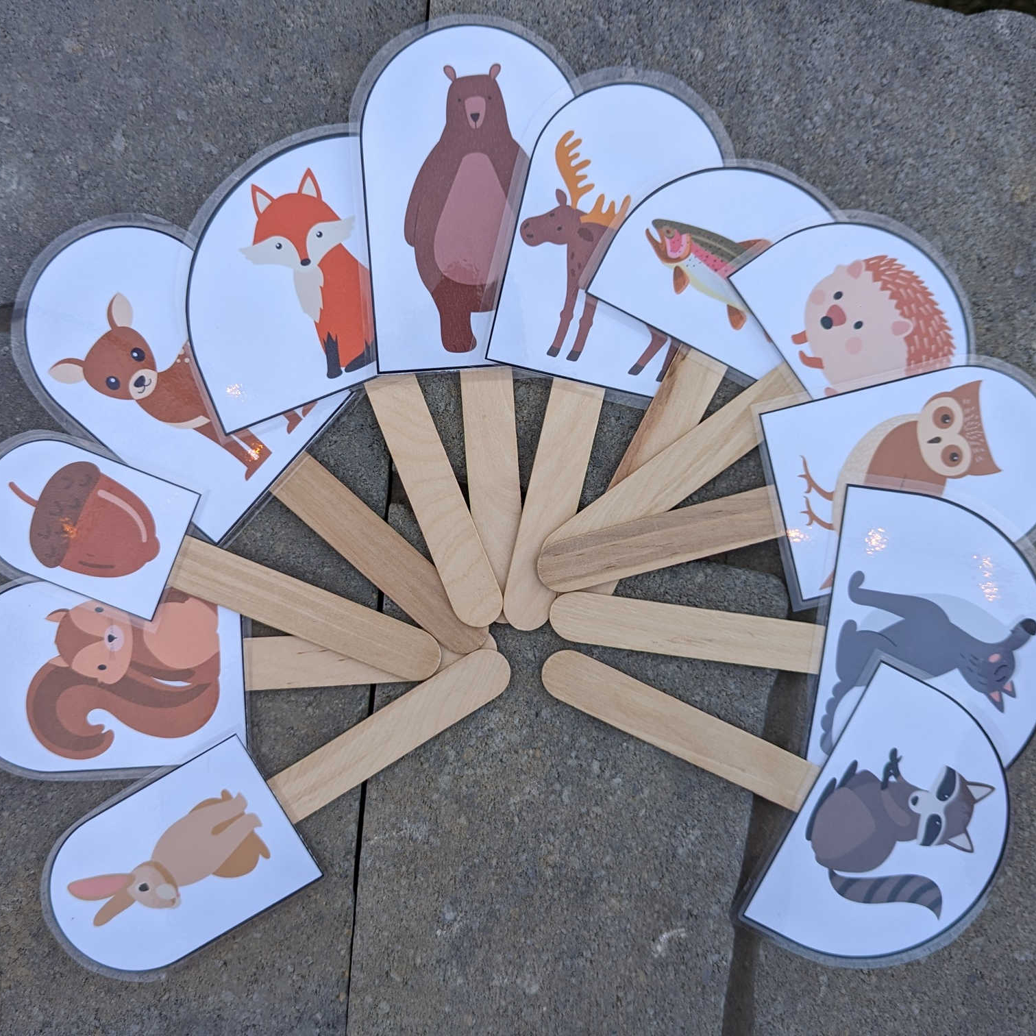 Free} Camping And Forest Animal Stick Puppets Printable - Sunshine intended for Free Printable Stick Puppet Patterns