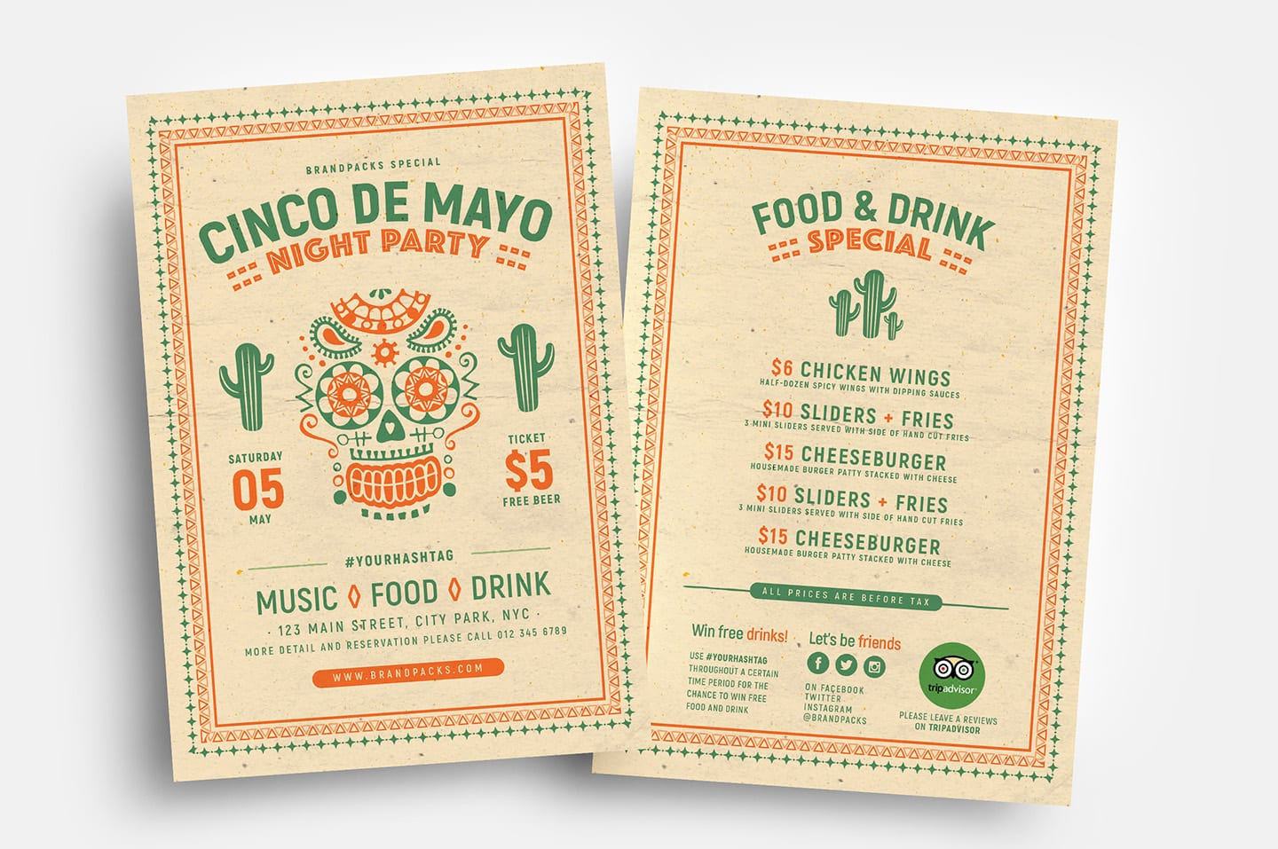 Free Cinco De Mayo Flyer Template - Brandpacks within Cinco De Mayo Free Printable Invitations