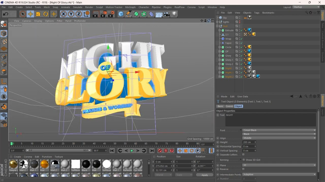 Free Cinema 4D 3D Text Template - Free Download throughout Free C4d Text Templates
