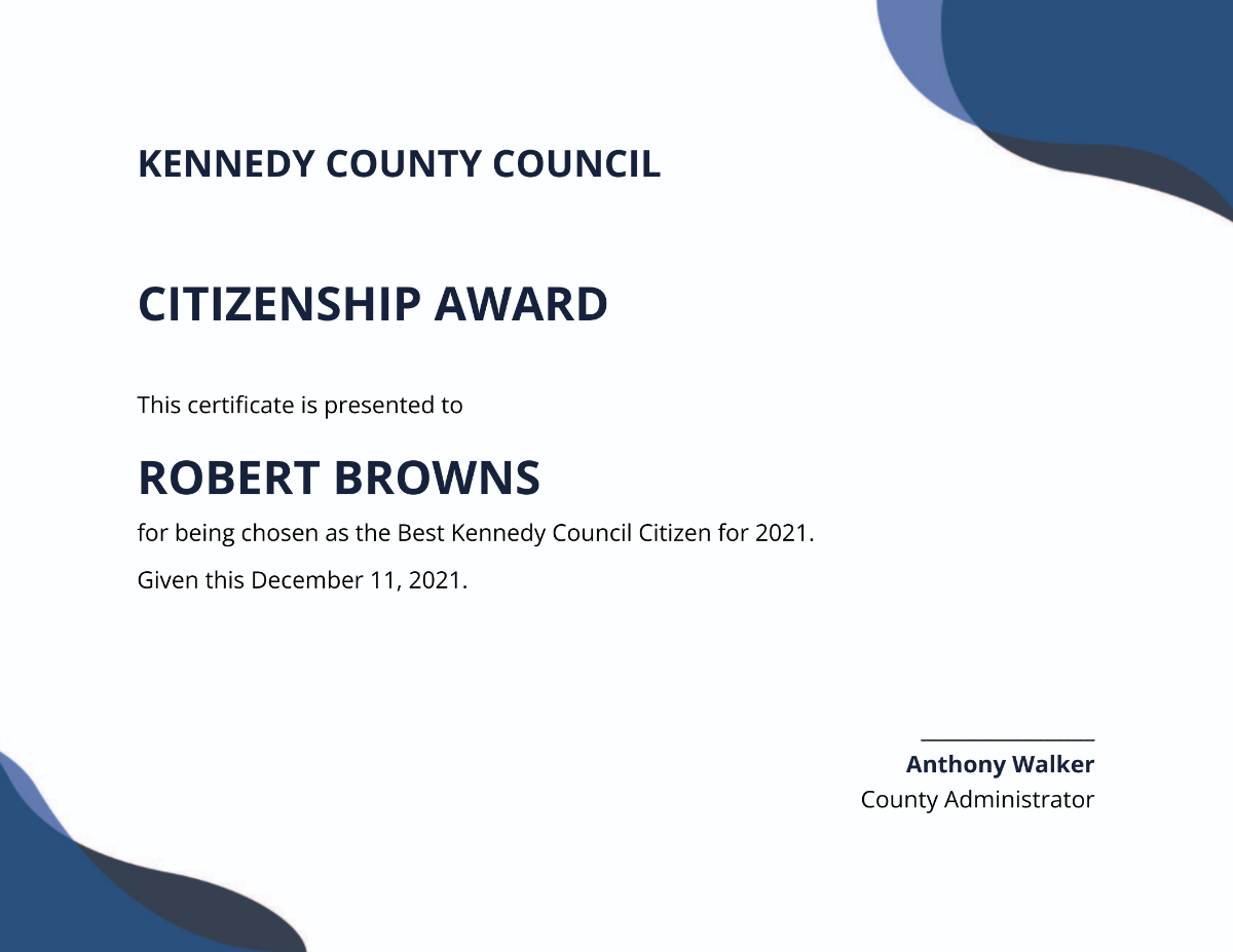 Free Citizenship Award Certificate Template To Edit Online pertaining to Free Printable Good Citizen Certificates