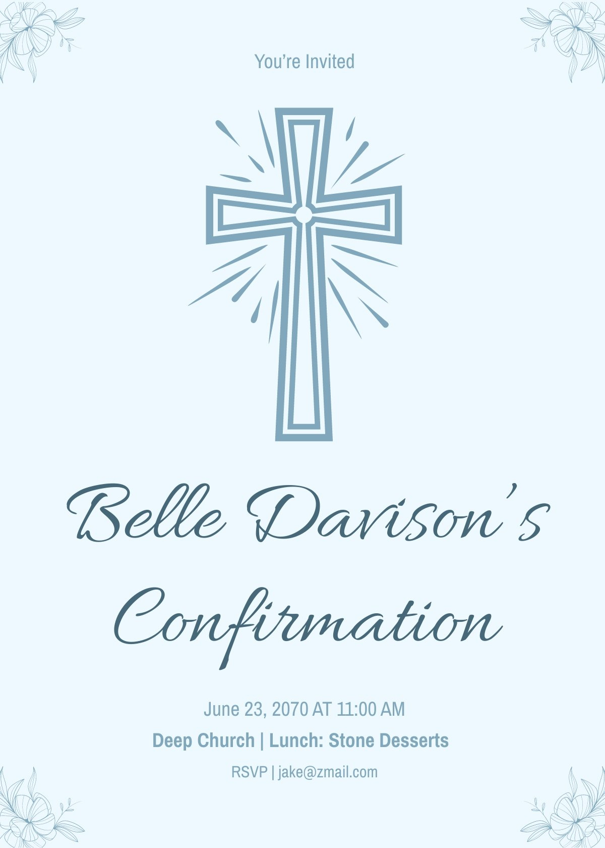 Free Confirmation Invitation Templates &amp;amp; Examples - Edit Online for Free Printable Confirmation Cards Online