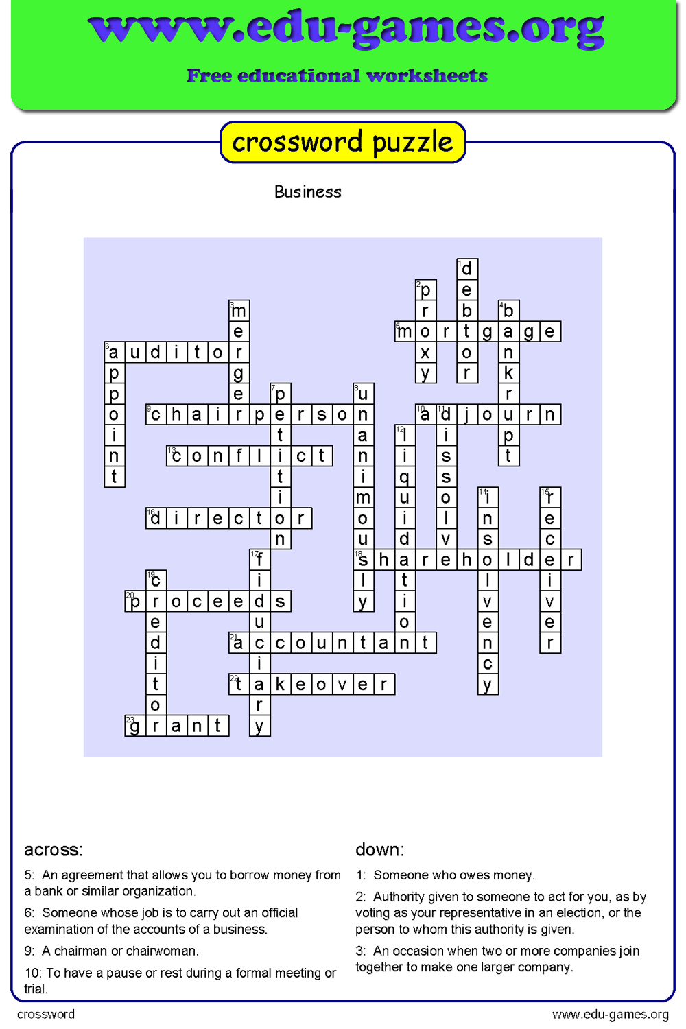 Free Crossword Maker For Kids - The Printable Worksheets Creator in Free Printable Crossword Maker For Teachers