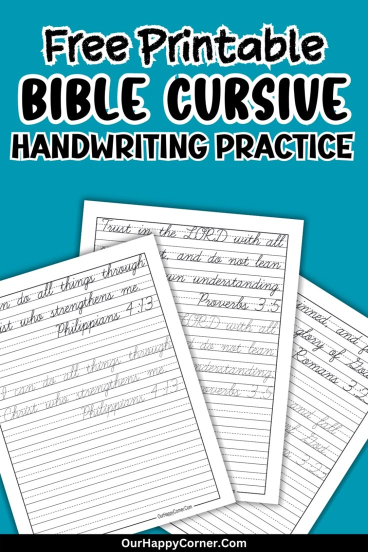 Free Cursive Handwriting Practice Bible Verses | Bible Copywork with Free Printable Bible Verses For Handwriting And Copywork