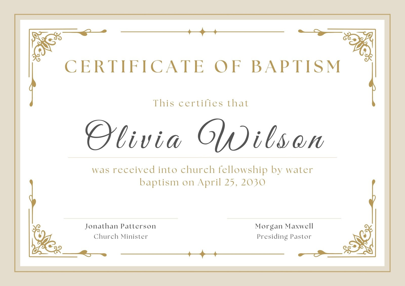 Free Custom Printable Baptismal Certificate Templates | Canva in Free Printable Rcia Certificates