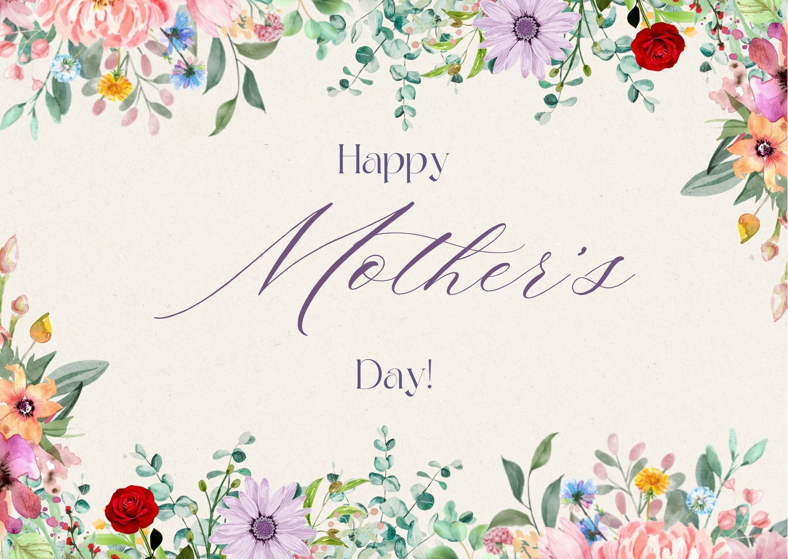 Free Custom Printable Mother&amp;#039;S Day Card Templates | Canva within Free Mothers Day Cards Printable For Wife