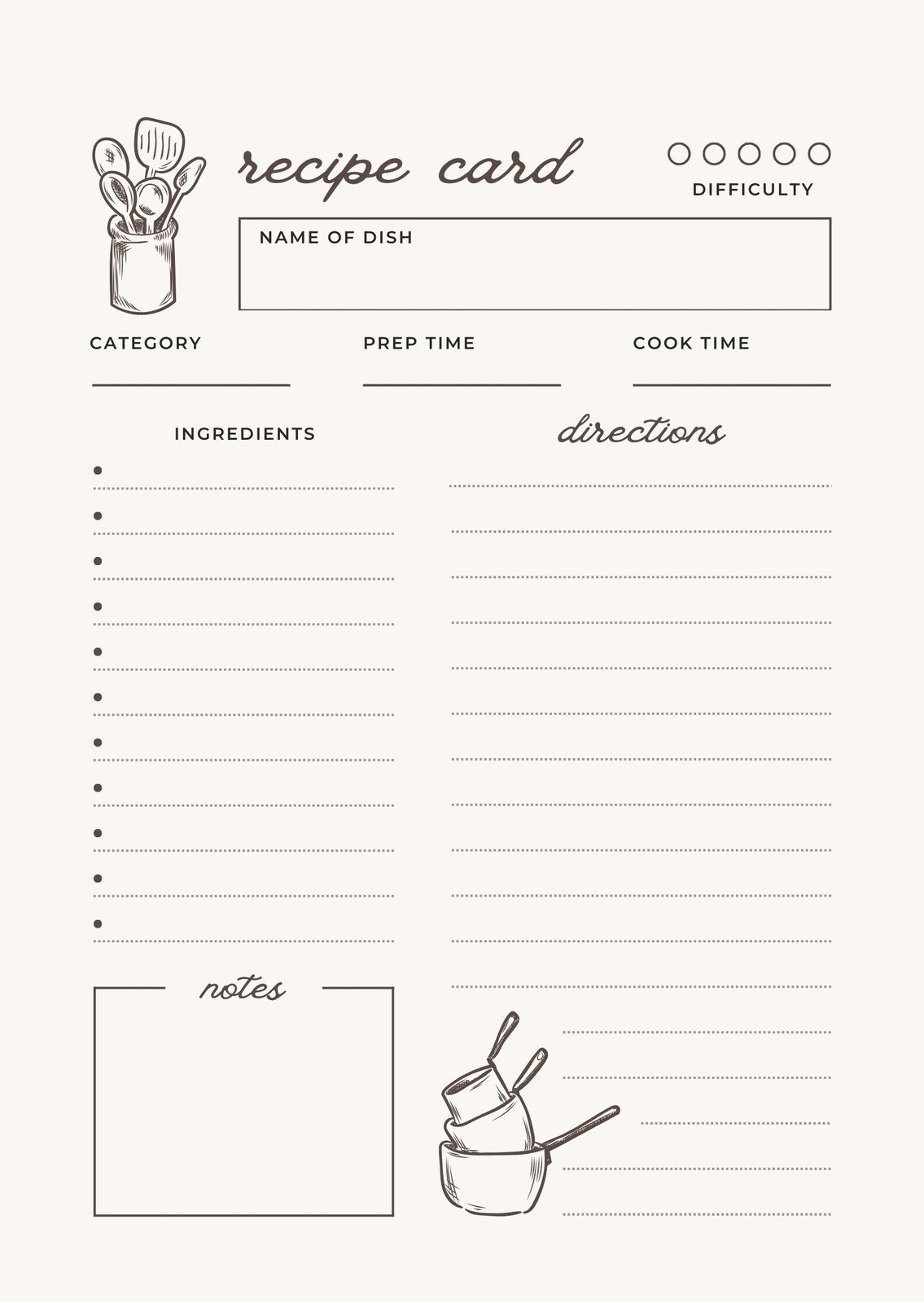 Free, Custom Printable Recipe Card Templates Online | Canva within Free Editable Recipe Templates For Microsoft Word