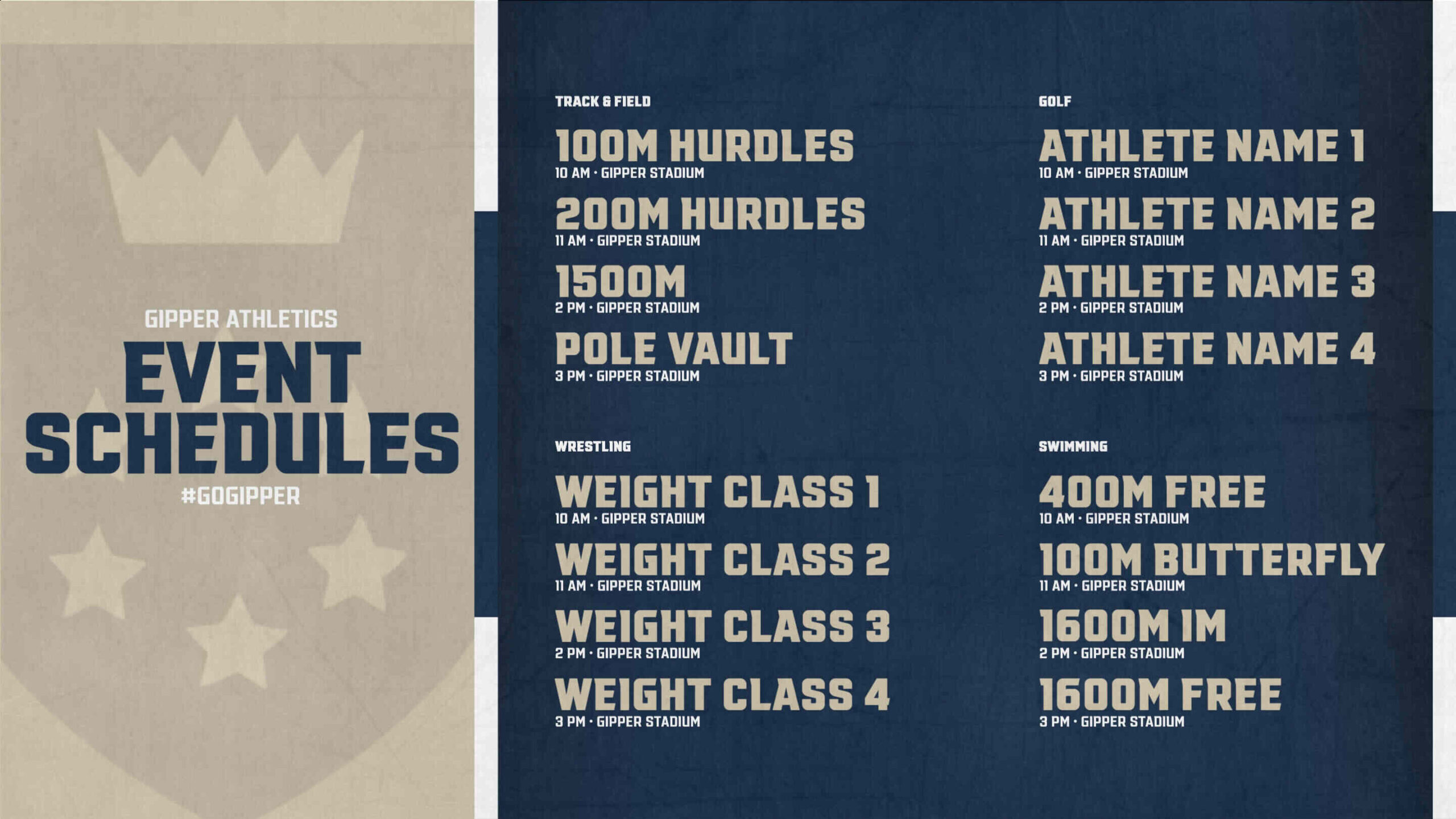 Free &amp;amp; Customizeable Track &amp;amp; Field Schedule Graphic Templates in Track and Field Templates Free