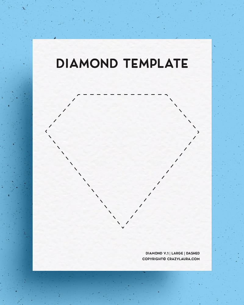 Free Diamond Template &amp;amp; Outline Printable Sheets - Crazy Laura intended for Free Printable Diamond Stencils