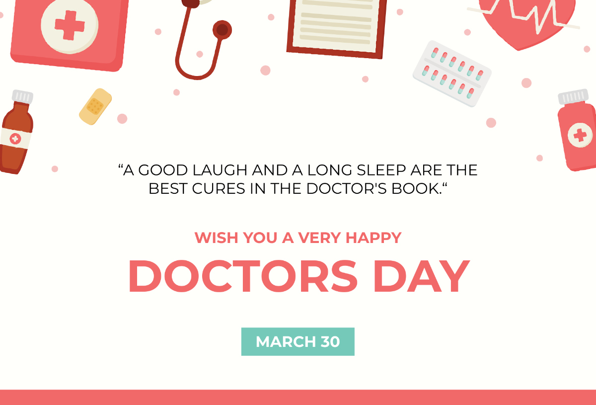 Free Doctors&amp;#039; Day Greeting Card Template To Edit Online with Free Printable Happy Doctors Day Cards
