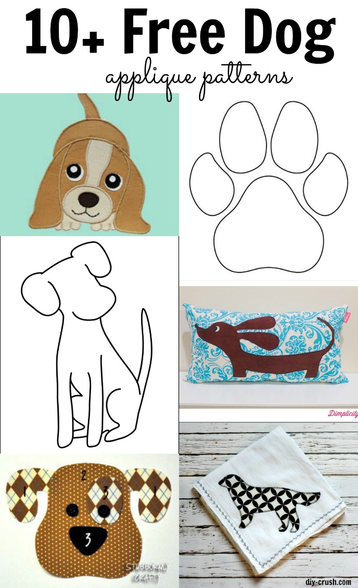 Free Dog Applique Patterns - Diy Crush within Printable Dog Applique Patterns