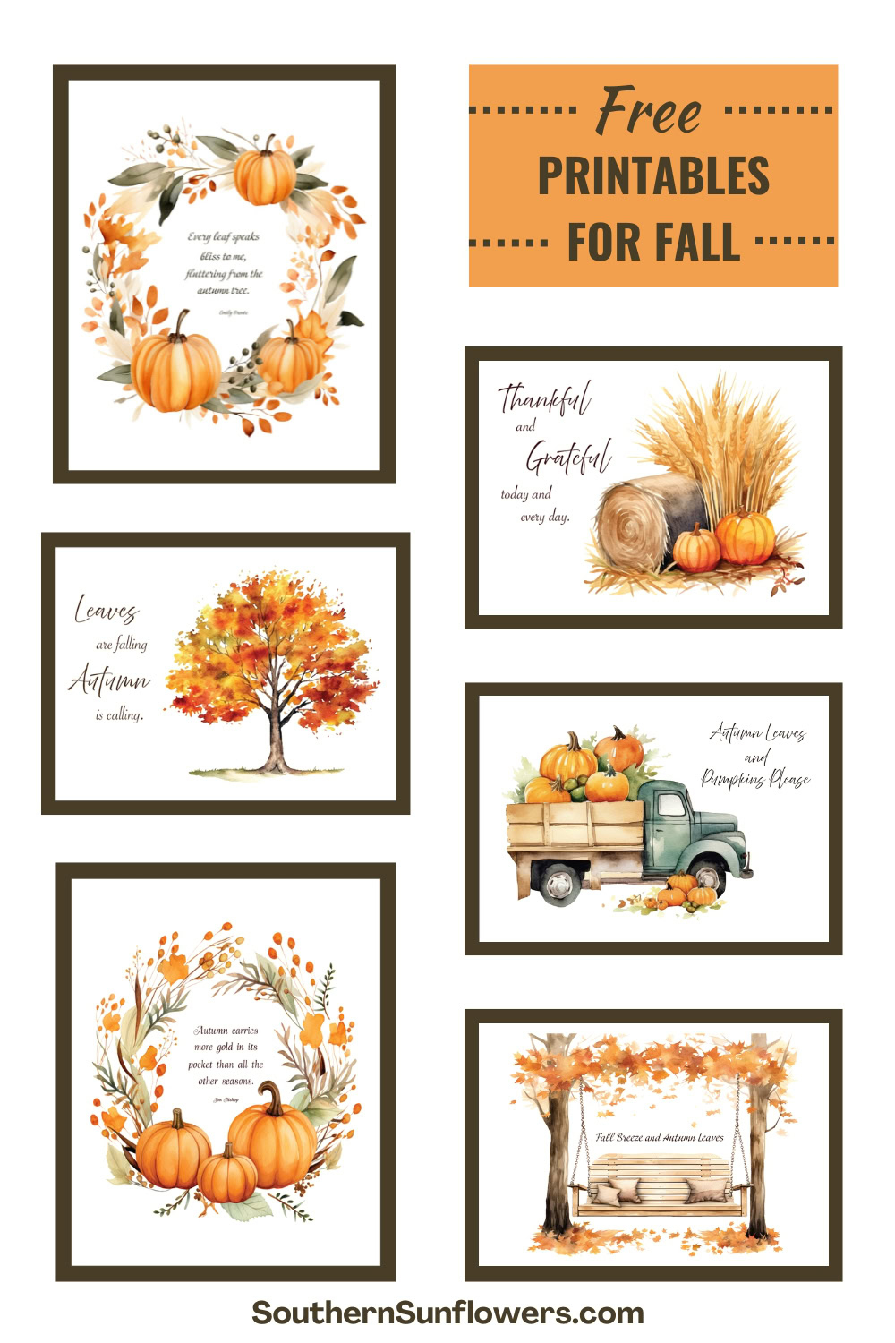 Free Fall Printables For Autumn Decorating - pertaining to Free Printable Autumn Images
