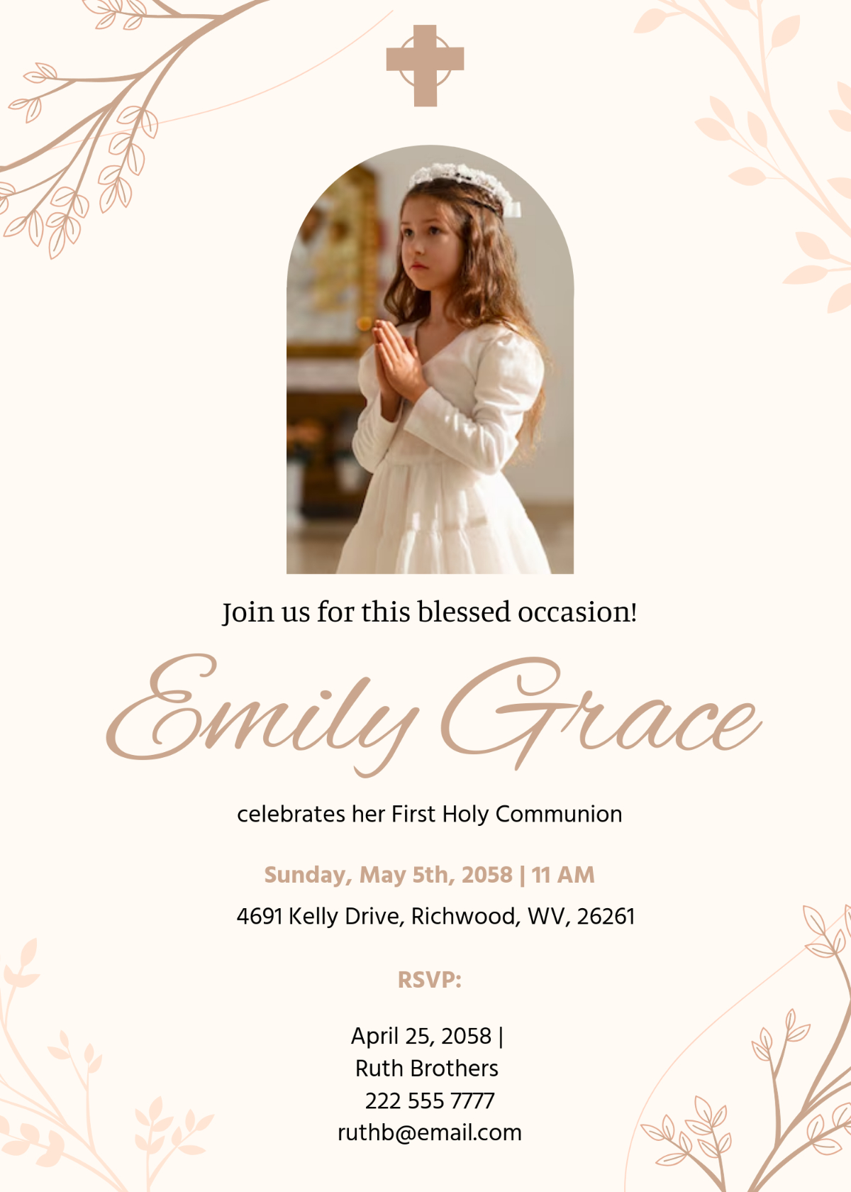 Free First Communion Invitation Templates, Editable And Printable with regard to First Communion Free Printables
