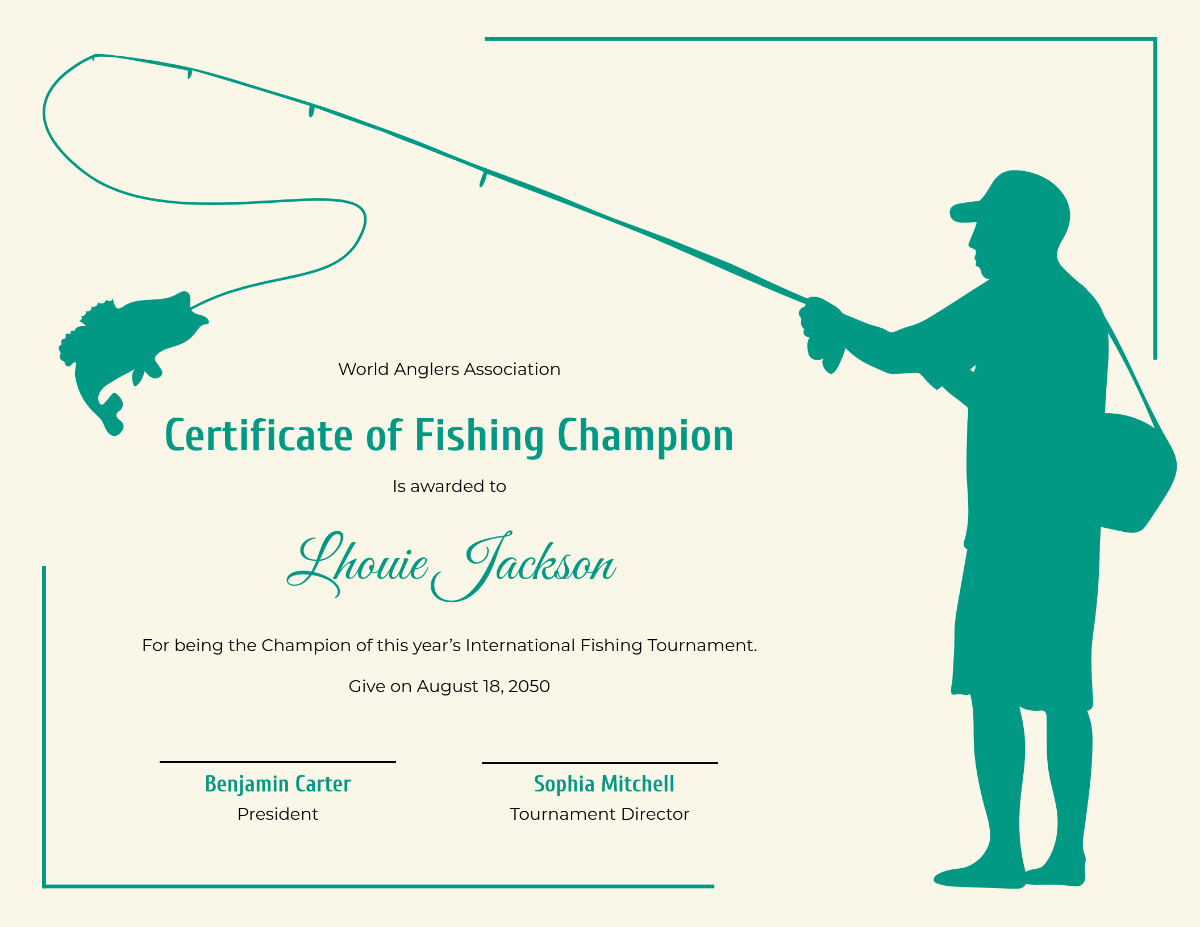 Free Fishing Champion Certificate Template To Edit Online pertaining to Free Fishing Certificate Templates