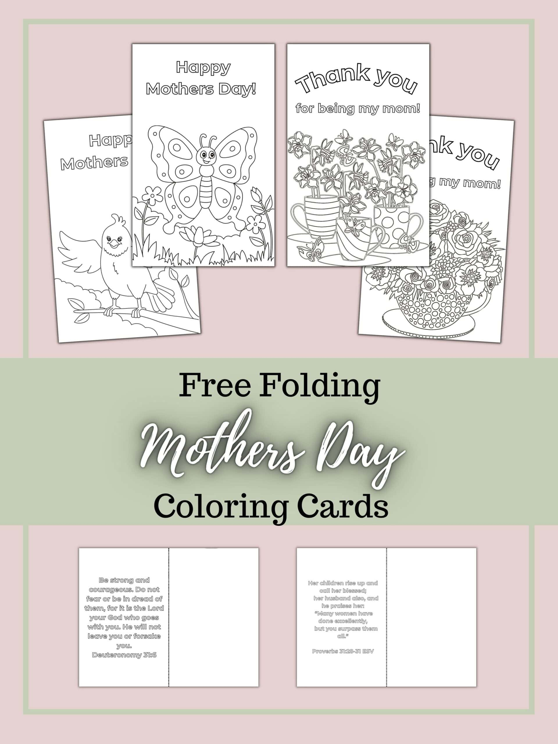 Free Folding Mother&amp;#039;S Day Coloring Cards | Healing Home pertaining to Free Christian Mothers Day Printables