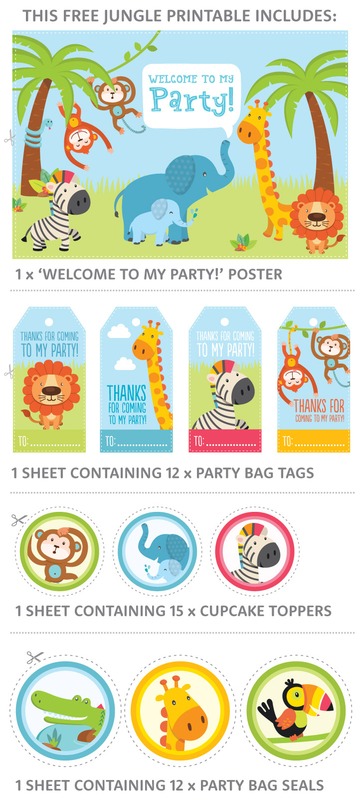 Free Jungle Party Invitation Printables for Free Safari Printables