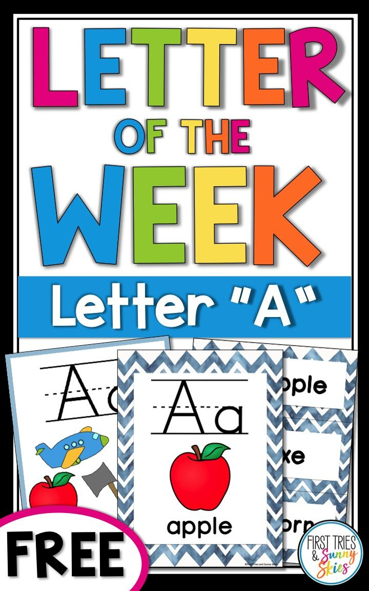 Free Letter A - Letter Of The Week - Letter Of The Day within Letter of The Week Free Printables