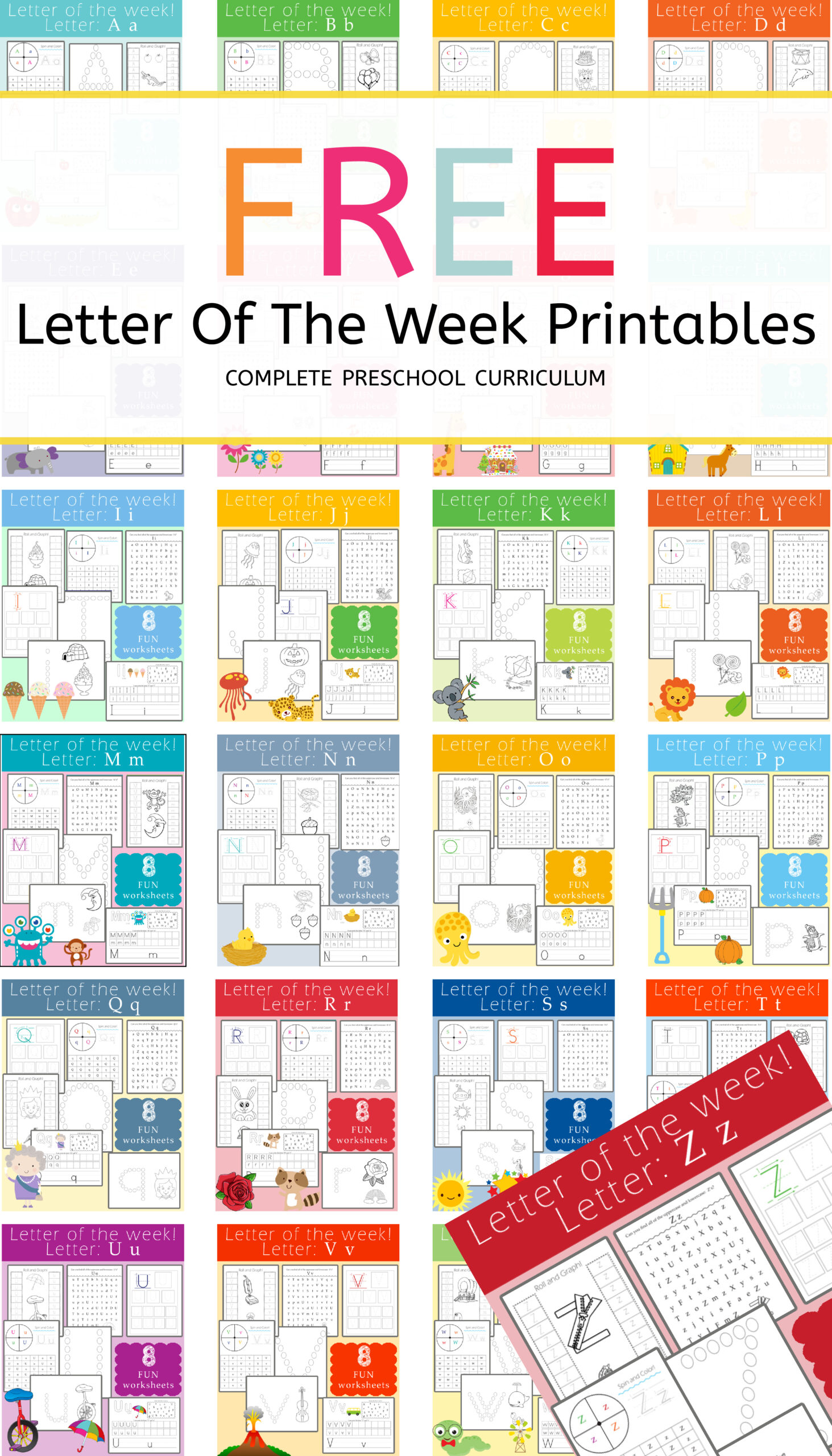Free Letter Of The Week Printables: Letter Z - Preschool Curriculum intended for Letter of The Week Free Printables