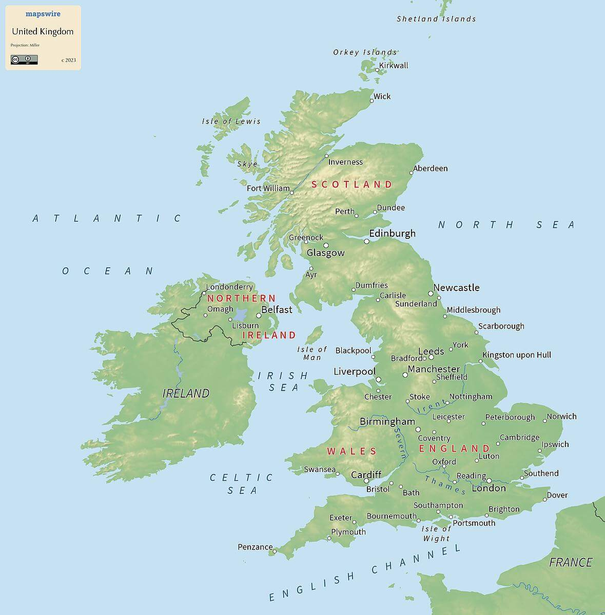 Free Maps Of The United Kingdom | Mapswire with Uk Map Printable Free