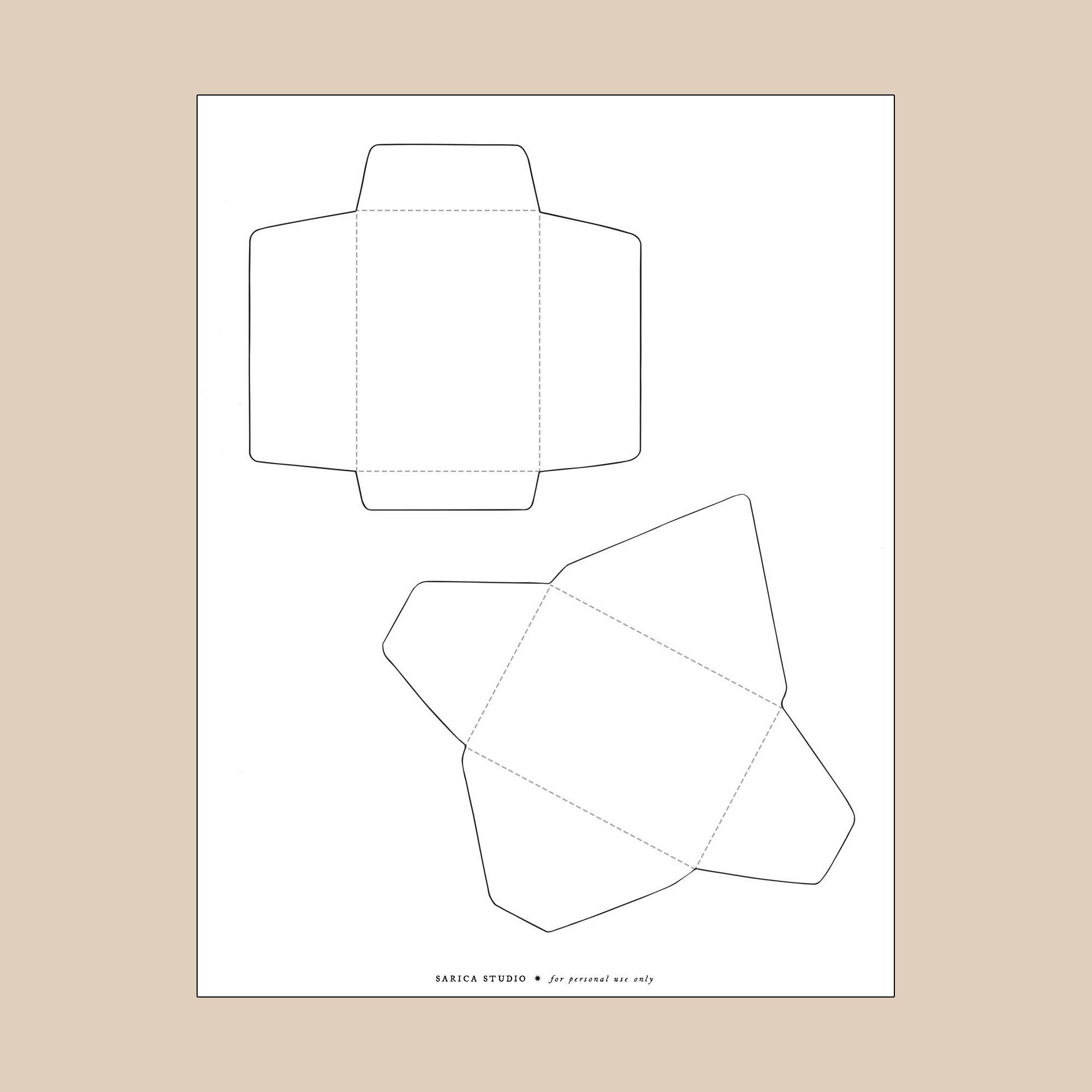 Free Mini Envelope Template Printable — Sarica Studio pertaining to Free Pocket Letter Printables