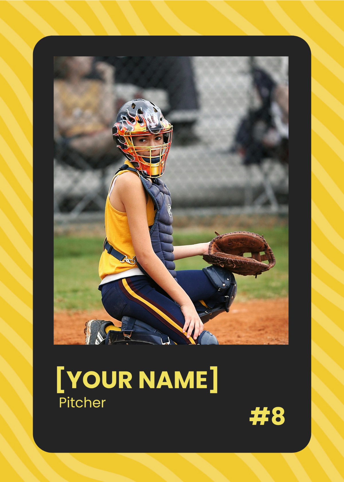 Free Minimalist Baseball Card Template To Edit Online with Free Softball Card Template