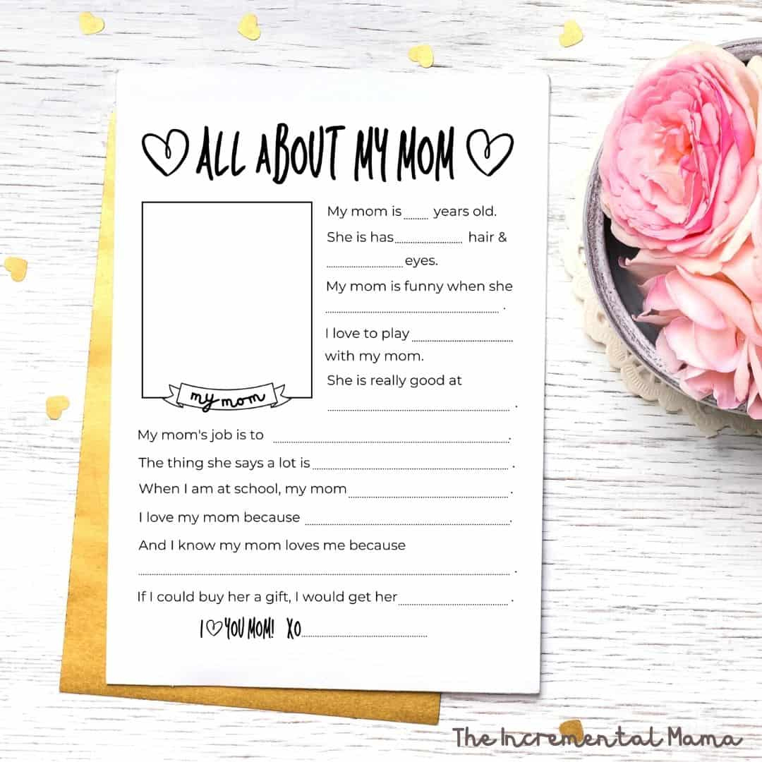 Free Mother&amp;#039;S Day Questionnaire Printable Gift For Mom inside Mothers Day Quiz Free and Printable