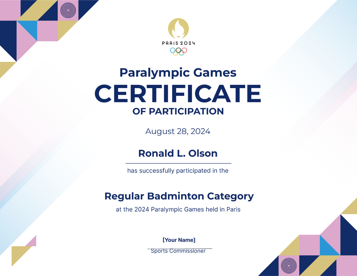 Free Olympics Certificate Template To Edit Online with regard to Free Printable Olympic Certificates