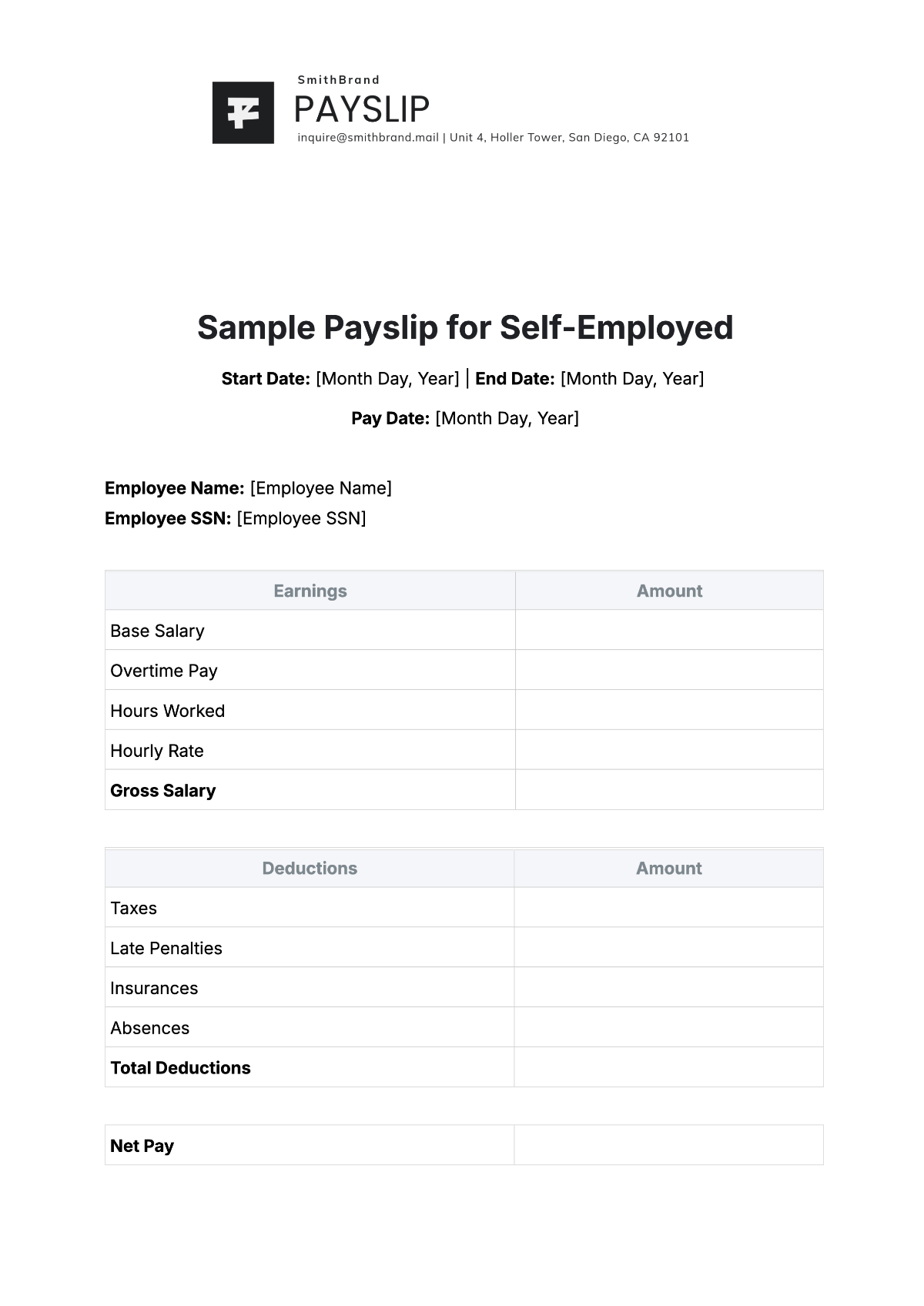 Free Payslip Template To Edit Online throughout Free Payslip Template Excel Uk