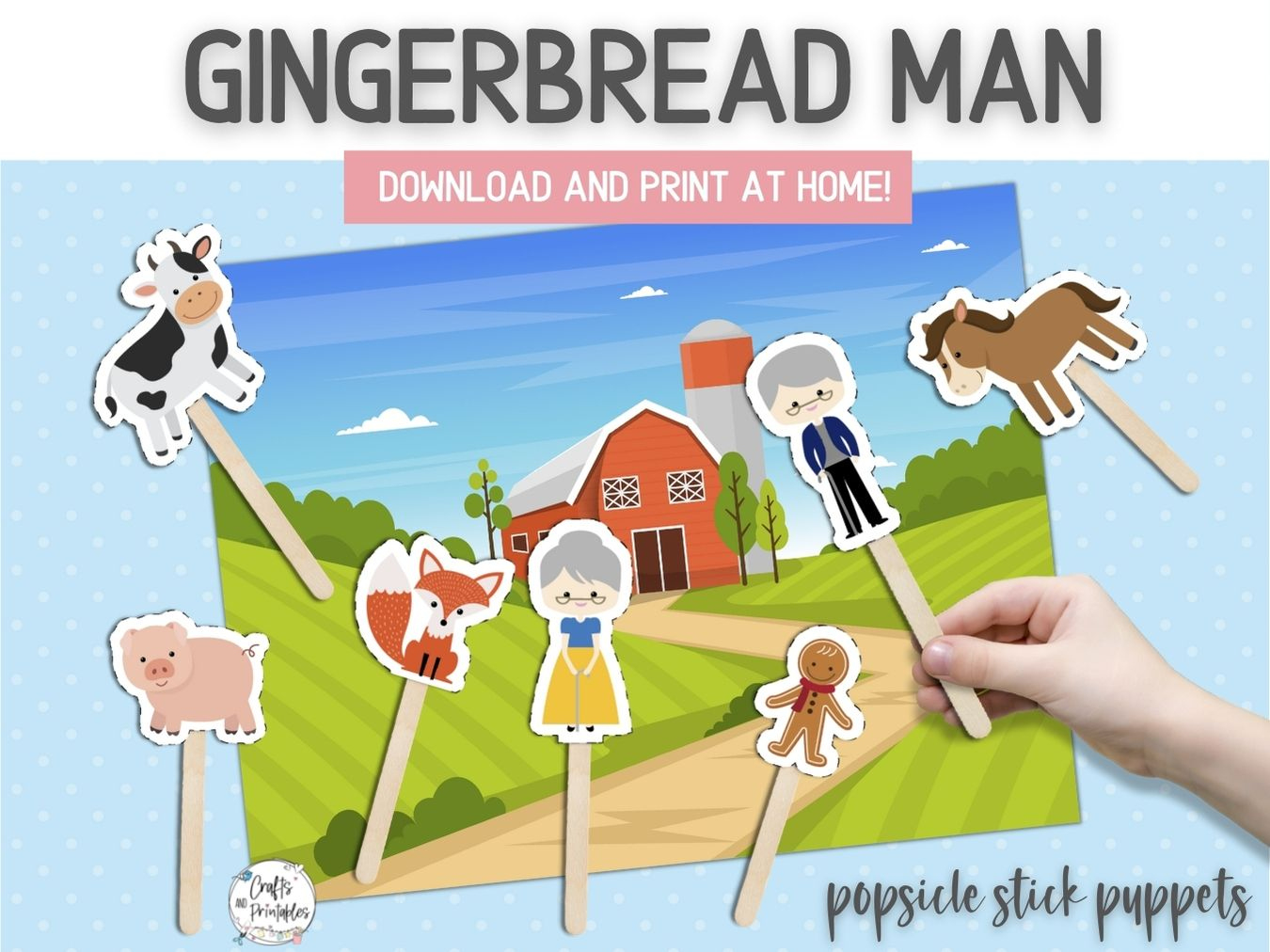 Free Popsicle Stick Printables - Fairy Tale Collection throughout Free Printable Stick Puppet Patterns