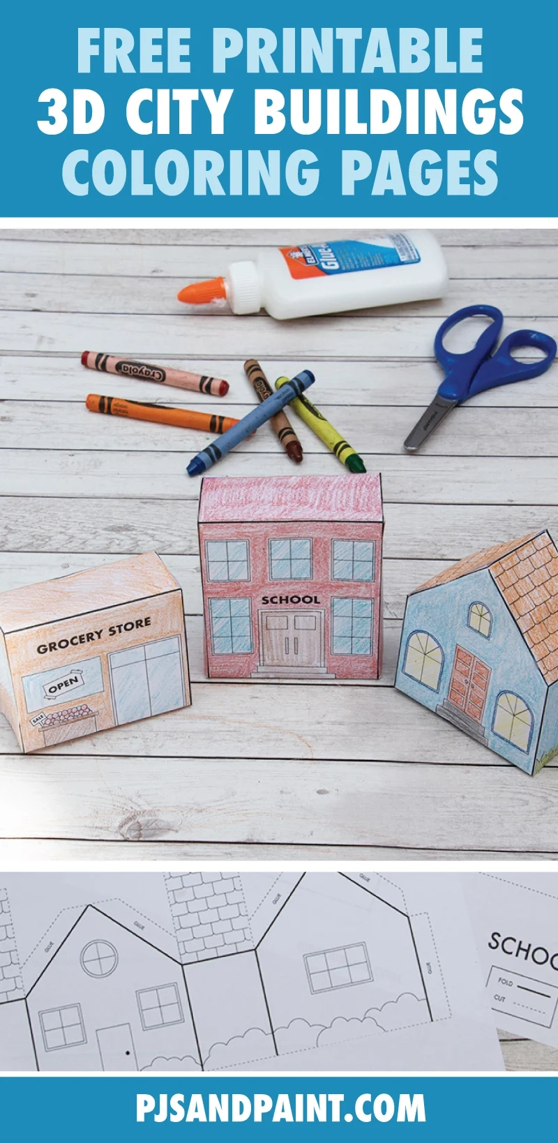 Free Printable 3D Buildings Coloring Pages - Pjs And Paint within Free Printable City Buildings