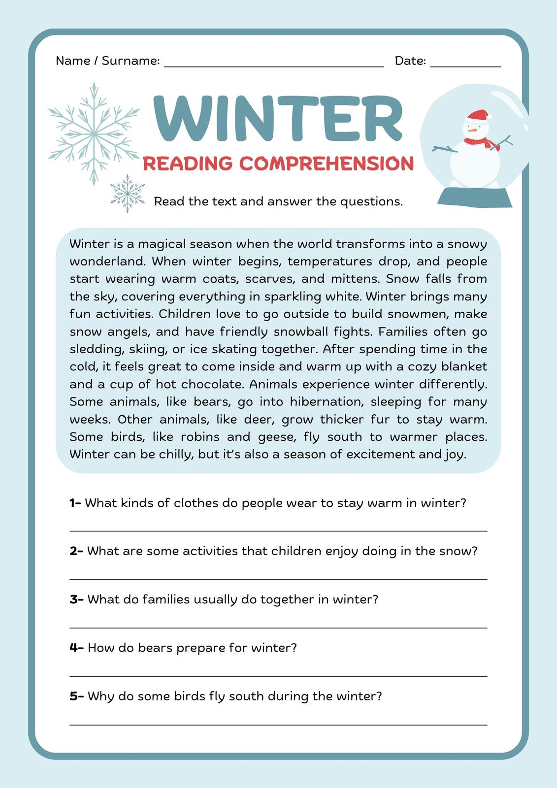 Free Printable 3Rd Grade Reading Worksheet Templates | Canva for Free Printable Reading Assessments For Elementary