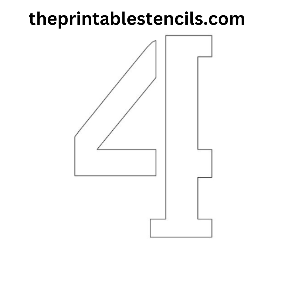 Free Printable 4 Inch Number Stencils 1-10 with regard to 4 Inch Printable Number Stencils