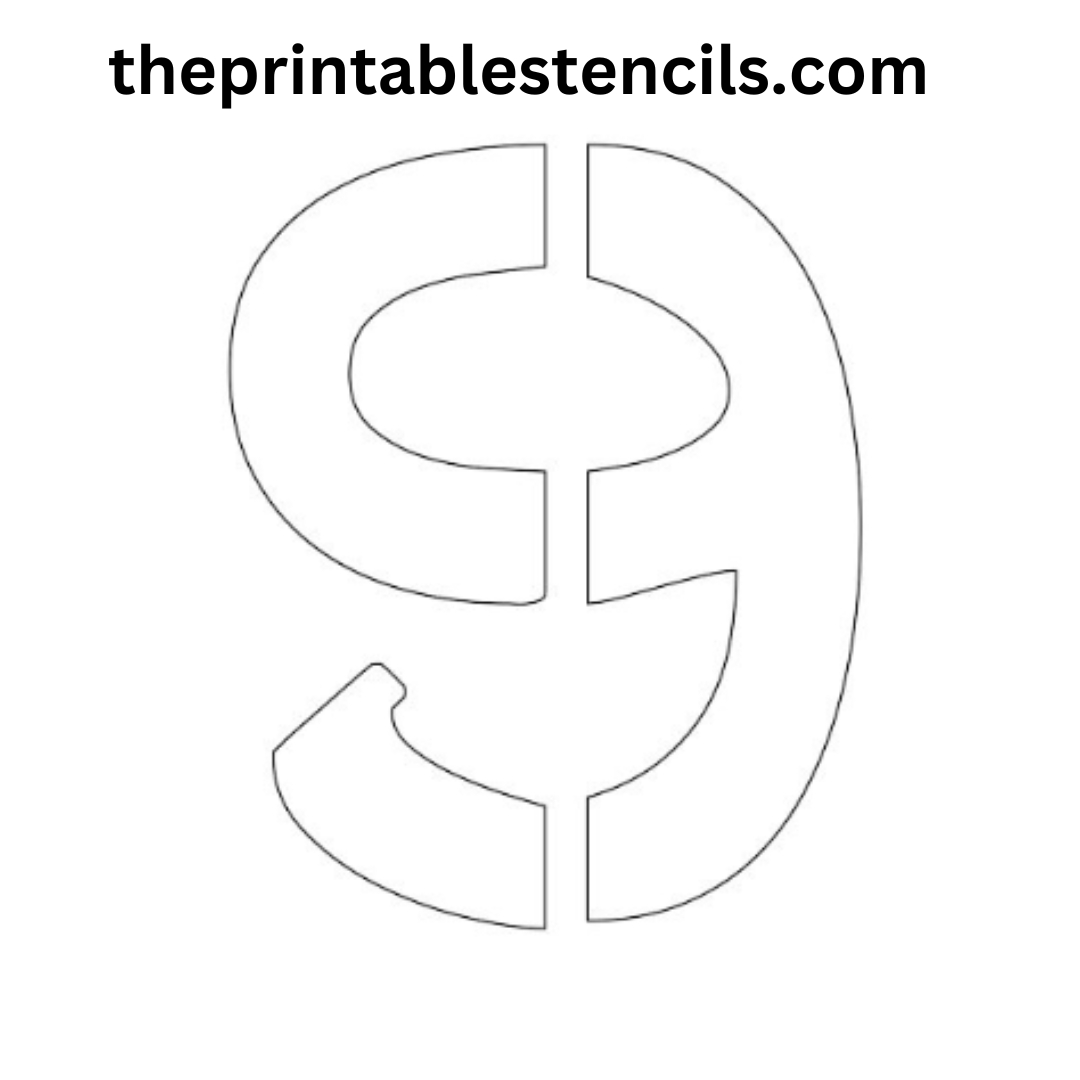 Free Printable 6 Inch Number Stencils 1-10 pertaining to 6 Inch Number Stencils Printable