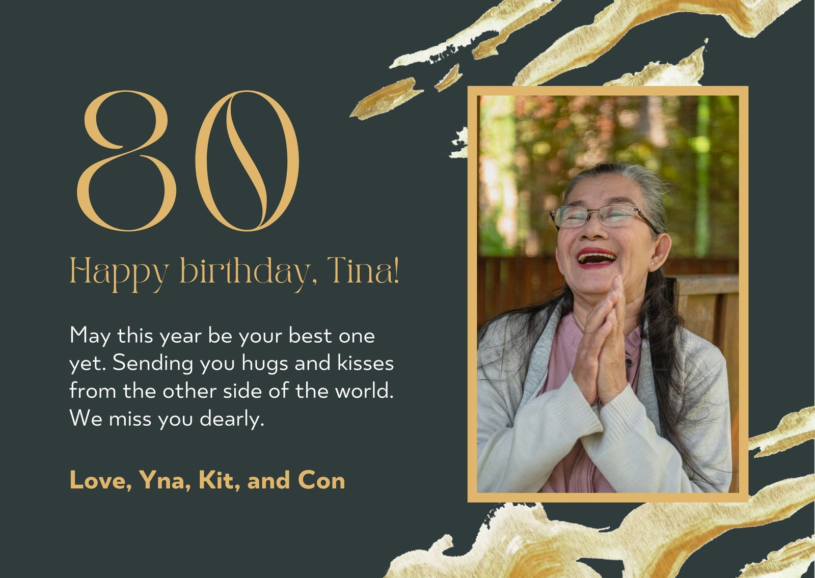 Free Printable 80Th Birthday Card Templates | Canva regarding Free 80th Birthday Printables