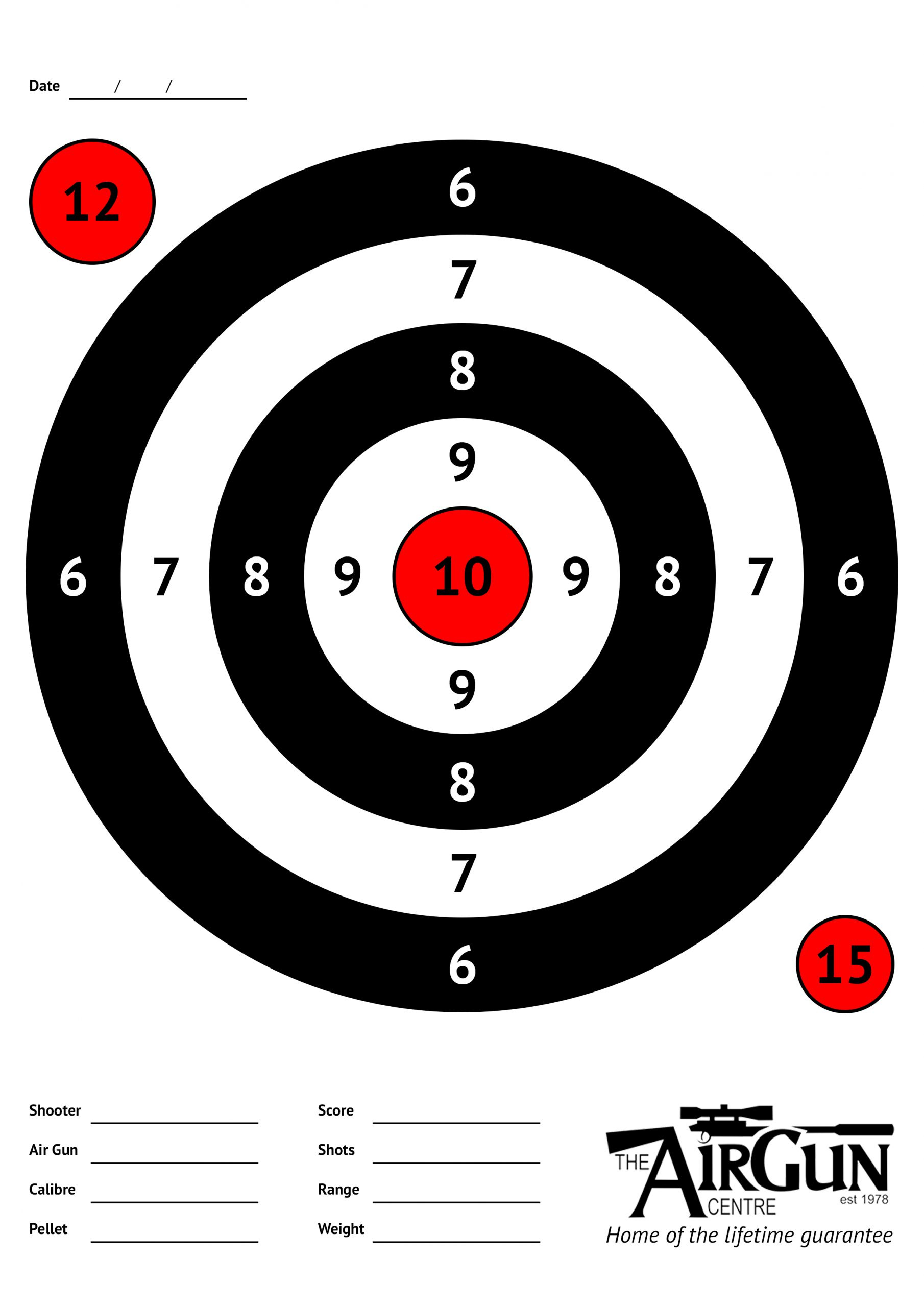Free Printable Air Rifle Targets (A4, 17Cm &amp;amp; 14Cm) - The Airgun Centre for Free Printable 22 Rifle Targets
