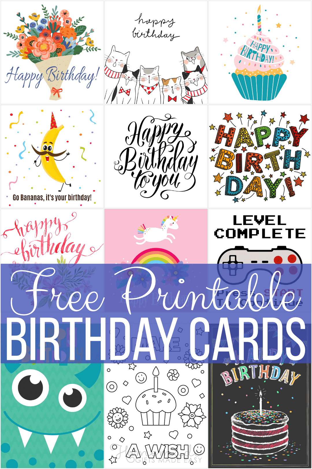 Free Printable Birthday Cards For Everyone with Free Online Printable Cards No Download