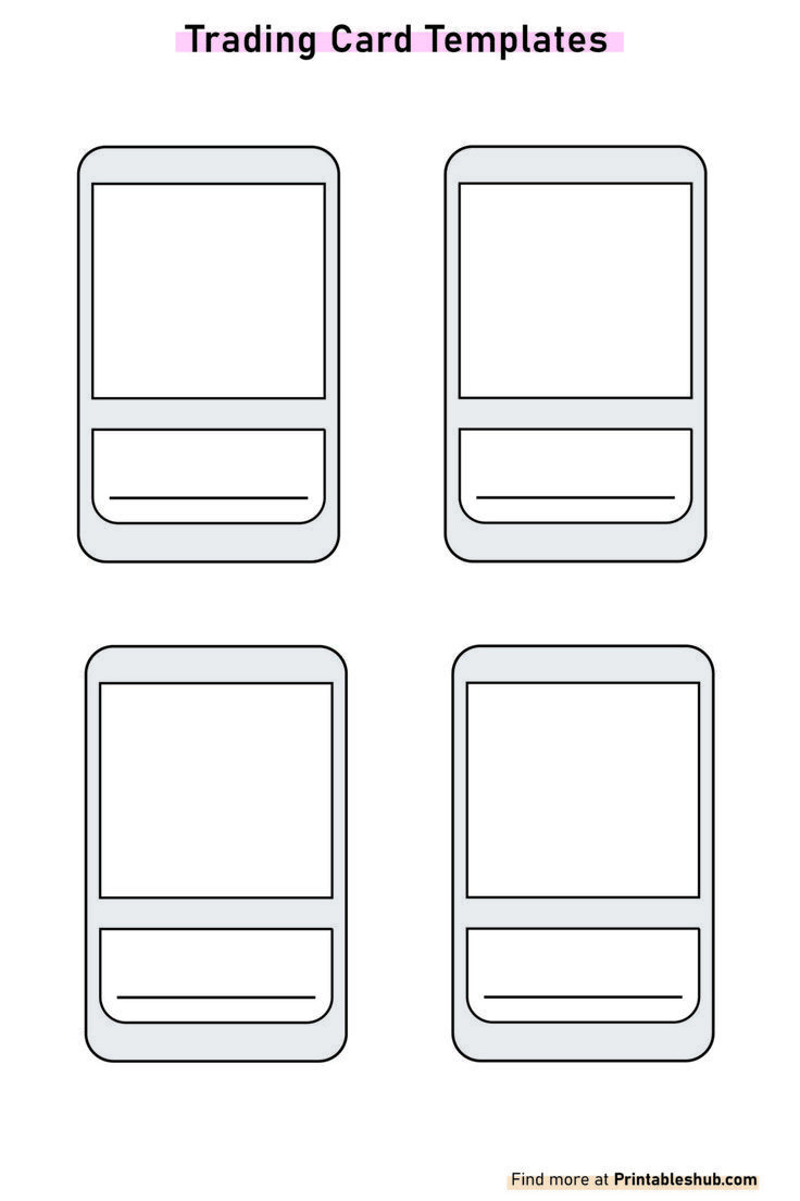 Free Printable Blank Trading Card Template [Pdf Included] inside Free Blank Playing Card Template