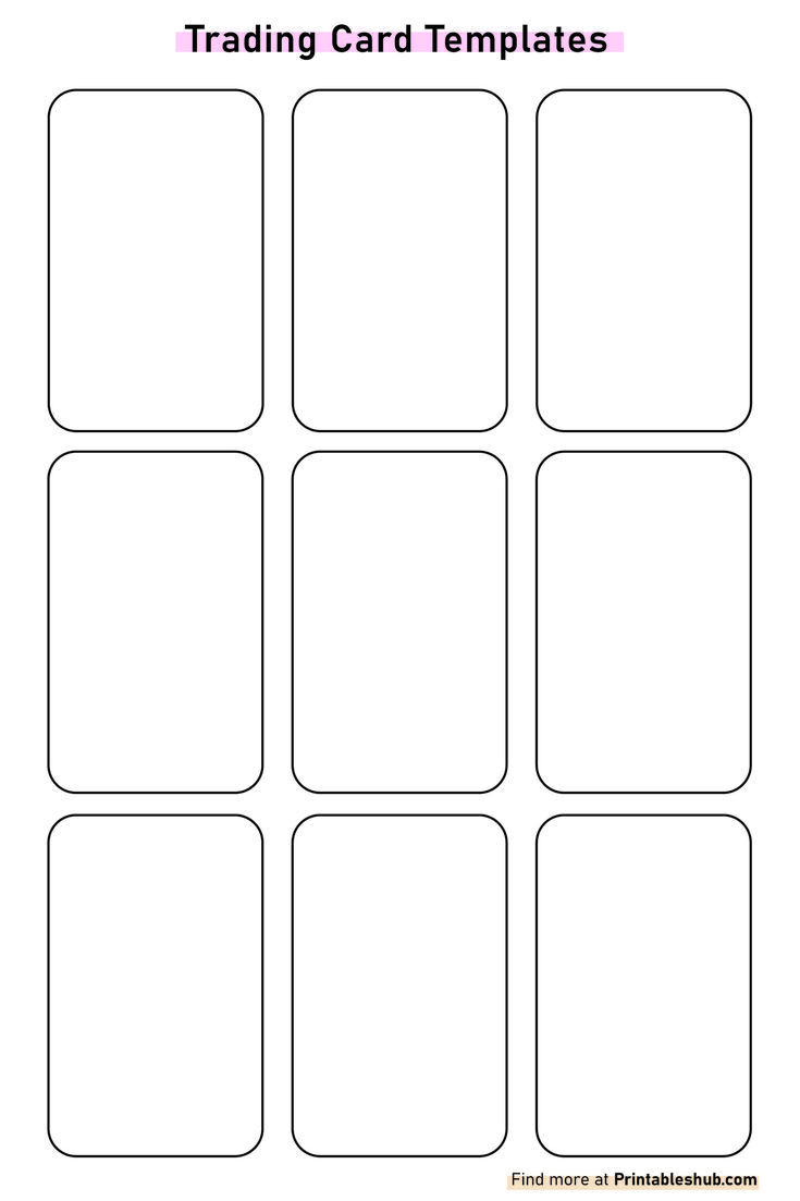 Free Printable Blank Trading Card Template Pdf regarding Free Blank Playing Card Template