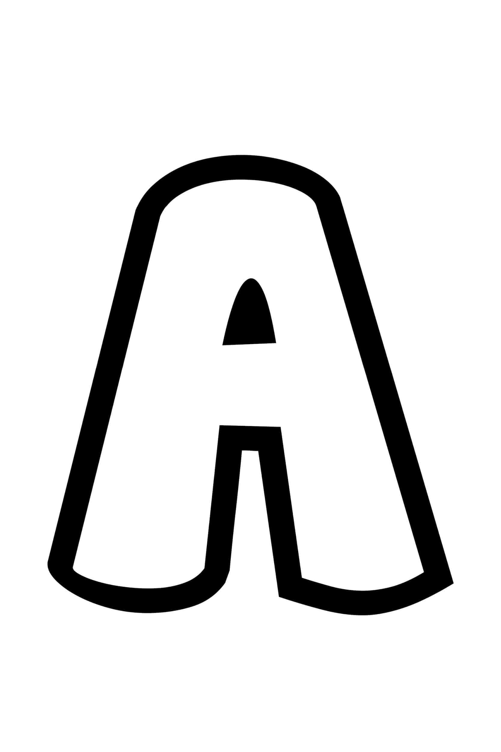 Free Printable Bubble Letter Stencils: Bubble Letter A pertaining to Free Printable Bubble Alphabet Letters