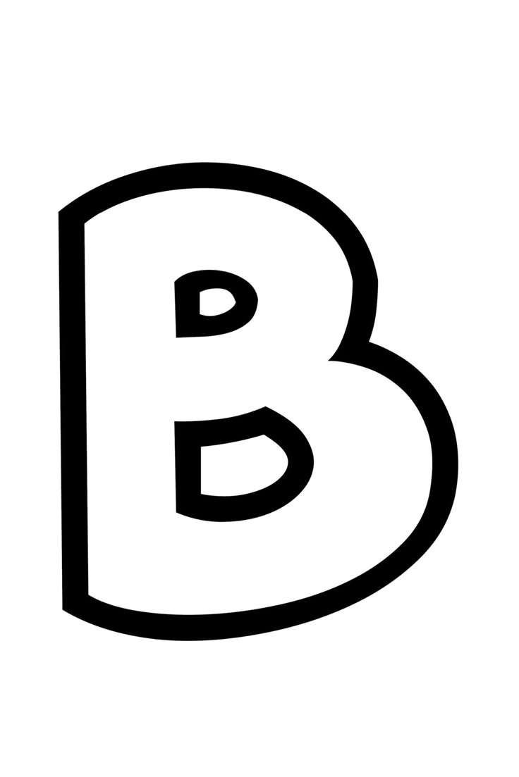 Free Printable Bubble Letter Stencils: Bubble Letter B regarding Free Printable Bubble Alphabet Letters