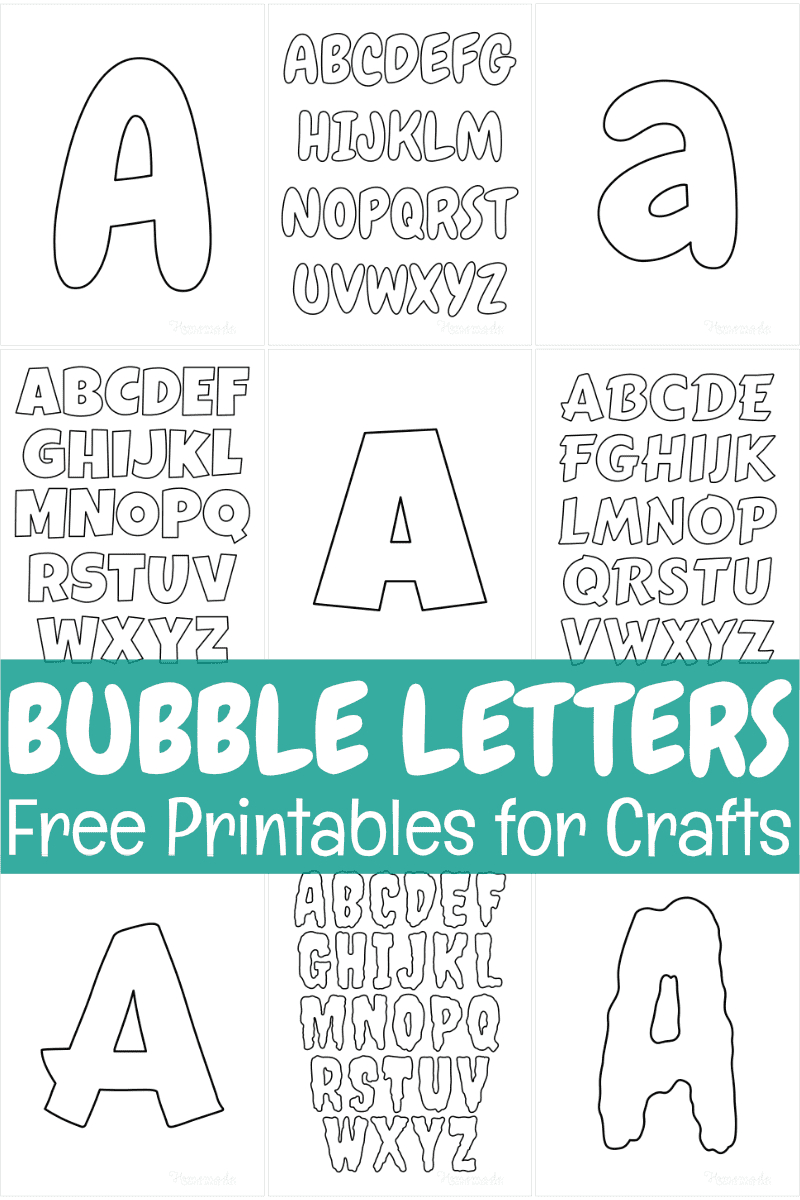 Free Printable Bubble Letters For Crafts within Free Printable Bubble Alphabet Letters